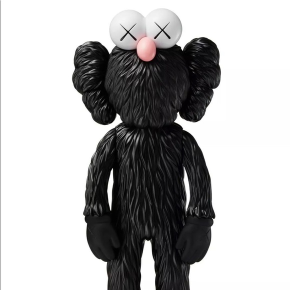 New Kaws Bff Open Edition Vinyl Figure Black 2020 - Picture 2 of 5